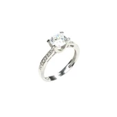 925 Ayar Gümüş 1,35 ct Görünümlü Tektaş Yüzük thumbnail 3