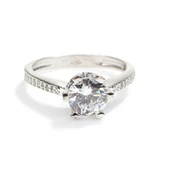 925 Ayar Gümüş 1,5 ct Görünümlü Tektaş Yüzük thumbnail 6