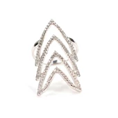 925 Ayar Gümüş Üçlü Mızrak Uçlu Yüzük thumbnail 2