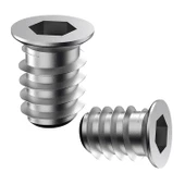 Metal Düz Dişli Dübel Ahşap Dübeli M6 8x16 Diş Çinko Mobilya Bağlantı Ünite Birleştirme (50 ADET) thumbnail 4