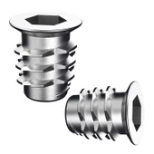 Metal Euro Dişli Dübel Ahşap Dübeli M6 8x13 Diş Çinko Mobilya Bağlantı Ünite Birleştirme (25 ADET) - 5