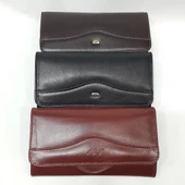 Siyah Renk Çok Bölmeli Bayan Deri Cüzdan - 8