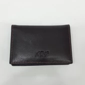 Siyah-Taba-Kahve Renkte Yatay Model Hakiki Deri Kapaklı Kartlık - 3