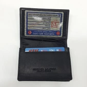 Siyah-Taba-Kahve Renkte Yatay Model Hakiki Deri Kapaklı Kartlık - 12