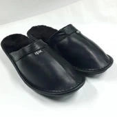 Erkek Deri Terlik İçi Komple Koyun Kürkünden - 1