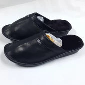 Erkek Deri Terlik İçi Komple Koyun Kürkünden - 10