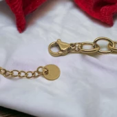 Toplu Bileklik Altın Rengi Görünümlü, Boy Ayarlı Paslanmaz Çelik thumbnail 3