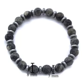 Gri Jasper Doğal Taş Erkek Bilekliği EBLK-485 thumbnail 4