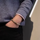 Labradorit Doğal Taş Erkek Bileklik EBLK-491 thumbnail 2