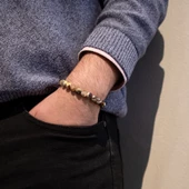 Akik Doğal Taş Erkek Bileklik EBLK-494 - 2