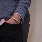 Sarı Opal Doğal Taş Erkek Bileklik EBLK-496 - 2