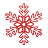 Yılbaşı Dekor Süs Kar Motifi Kırmızı 27 cm - 1