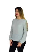 Kadın Kol Güpürlü Bluz Ry-17570 thumbnail 4