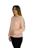 Kadın Kol Güpürlü Bluz Ry-17570 thumbnail 3