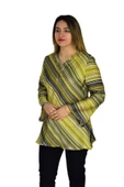 Kadın Sarı Çizğili Tunik AKR-3016 - 3