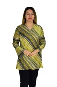 Kadın Sarı Çizğili Tunik AKR-3016 - 1