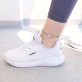 Altın Kaplama Mavi Doğal Taş Boncuklu Halhal HAL-191 - 3