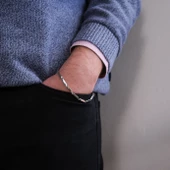 Küp Model Çelik Erkek Bilekliği EBLK-506 thumbnail 2