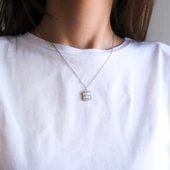 Çelik Kolye - Baget Kolye - Paslanmaz Çelik Kadın Kolye KLY-589 thumbnail 2