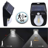 Sensörlü Bahçe Duvar Dış Mekan Apliği Aplik Güneş Enerjili 3 Modlu Sarı Işıklı 5 W Fener Lamba thumbnail 7