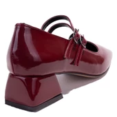 Dagoster DZA07-1181403 Bordo Rugan Klasik Topuklu Kadın Ayakkabı thumbnail 4