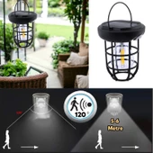 Sensörlü Bahçe Duvar Dış Mekan Apliği Aplik Güneş Enerjili 3 Modlu Sarı Işıklı 15 W Fener Lamba thumbnail 7