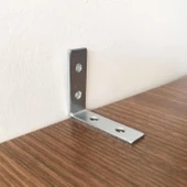 8 Adet Mobilya Eşya Dolap Duvar Sabitleyici Köşe Bağlantı L Demir Gönye Deprem Güvenliği 45x45x15mm - 3