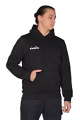 Diadora Bergamo - Erkek Siyah Pamuklu Spor Sweatshirt - DDBER1030016 - 2