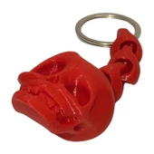 3D Kuru Kafa Anahtarlık - Kırmızı - 5