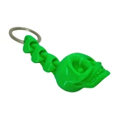 3D Kuru Kafa Anahtarlık - Neon Yeşili thumbnail 4