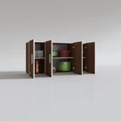 Kenzlife hazır mutfak merlanda cvz 060*120*32 mutfak banyo dolabı kapaklı raflı - 2