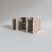 Kenzlife hazır mutfak merlanda crd 060*120*32 mutfak banyo dolabı kapaklı raflı thumbnail 2