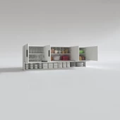 Kenzlife hazır mutfak perenna byz 060*180*32 mutfak banyo dolabı kapaklı raflı - 3