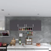 Kenzlife hazır mutfak packey gri 060*180*32 mutfak banyo dolabı kapaklı raflı thumbnail 4