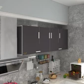 Kenzlife hazır mutfak perenna gri 060*180*32 mutfak banyo dolabı kapaklı raflı - 1