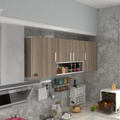 Kenzlife hazır mutfak packey crd 060*180*32 mutfak banyo dolabı kapaklı raflı - 1