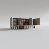 Kenzlife hazır mutfak general crd 060*150*32 mutfak banyo dolabı kapaklı raflı - 4