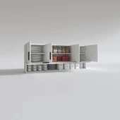 Kenzlife hazır mutfak general byz 060*150*32 mutfak banyo dolabı kapaklı raflı - 4