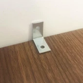 8 Adet Mobilya Eşya Dolap Duvar Sabitleyici Köşe Bağlantı L Demir Gönye Deprem Güvenliği 25x25x15mm thumbnail 4