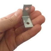 12 Adet Mobilya Eşya Dolap Duvar Sabitleyici Köşe Bağlantı L Demir Gönye Deprem Güvenliği 25x25x15mm - 3