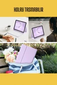 iPad Air 11 inç M2 Çipli 2024 6. Nesil Uyumlu Klavyeli Stand Özellikli Renkli Tablet Kılıfı thumbnail 10