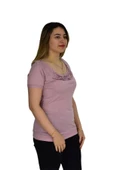 Kadın Kelebek Nakışlı Tişört BRG32895 thumbnail 10