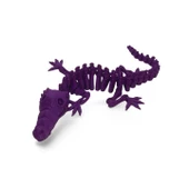 3D Hareketli İskelet Timsah Figürlü Oyuncak - Mor - 4