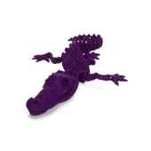 3D Hareketli İskelet Timsah Figürlü Oyuncak - Mor - 1