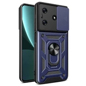 Vendas Tecno Spark 10 4G Kılıf Magnetik Standlı Kamera Korumalı Zore Sürgülü Vega Kapak - 1