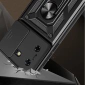 Vendas Tecno Pova 5 Kılıf Magnetik Standlı Kamera Korumalı Zore Sürgülü Vega Kapak - 3