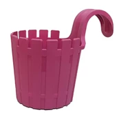 Poliwork Akasya Yuvarlak Tekli Renkli Plastik Balkon Saksısı - 1