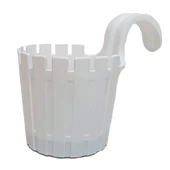 Poliwork Akasya Yuvarlak Tekli Renkli Plastik Balkon Saksısı - 6