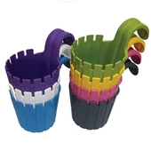 Poliwork 7 li Set Akasya Renkli Plastik Balkon Saksısı - 4