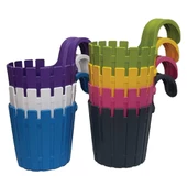 Poliwork 7 li Set Akasya Renkli Plastik Balkon Saksısı - 1